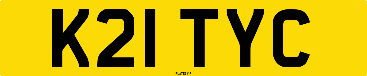 K21 TYC Number Plate
