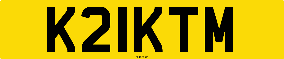 K21KTM Number Plate