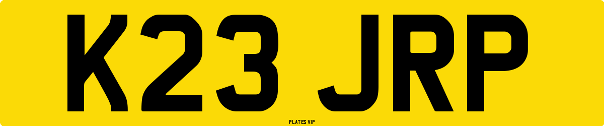 K23 JRP Number Plate