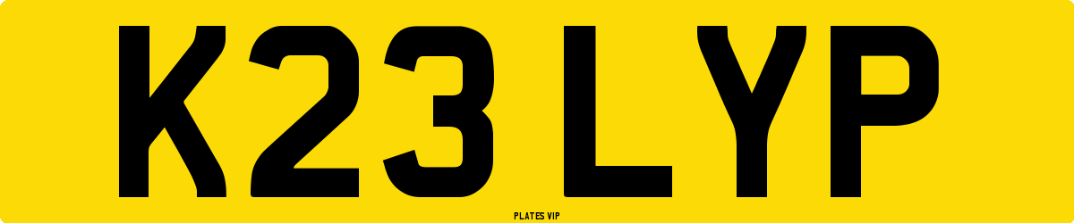 K23 LYP Number Plate