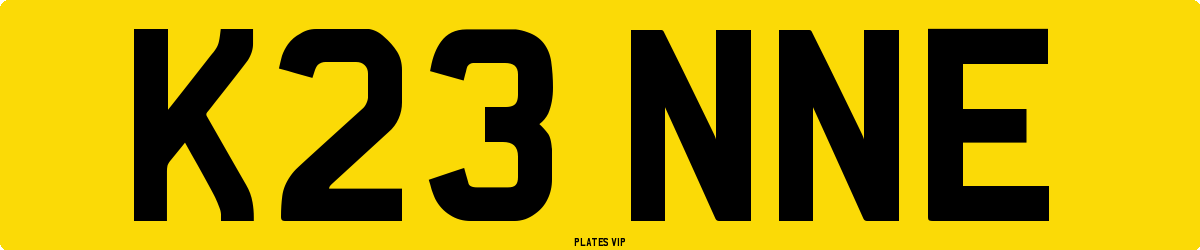 K23 NNE Number Plate