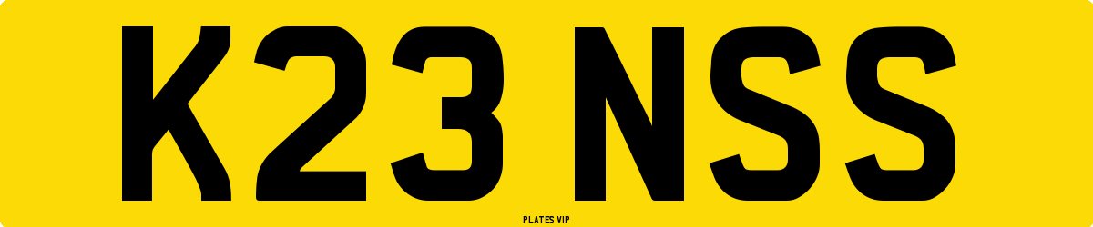 K23 NSS Number Plate