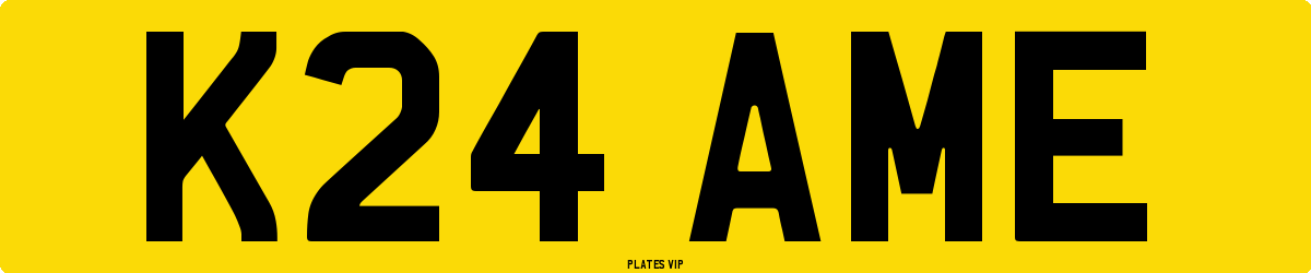 K24 AME Number Plate