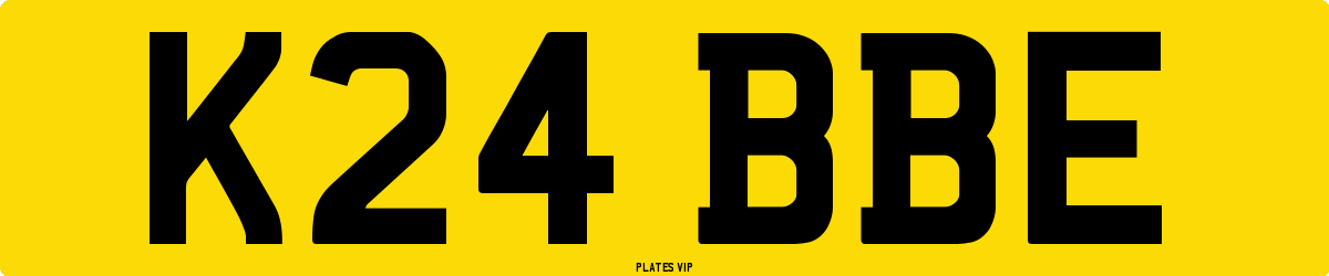 K24 BBE Number Plate