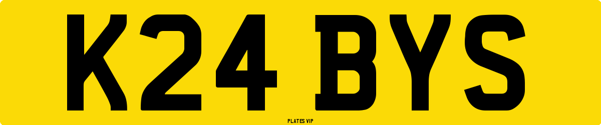 K24 BYS Number Plate
