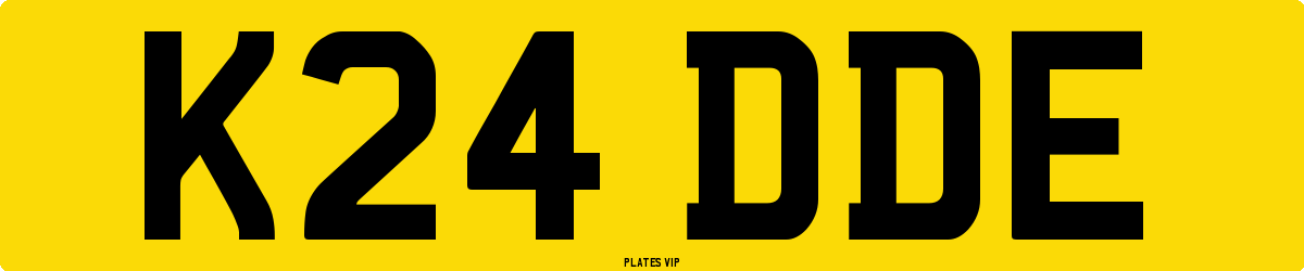 K24 DDE Number Plate