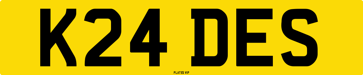 K24 DES Number Plate