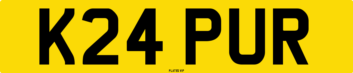 K24 PUR Number Plate