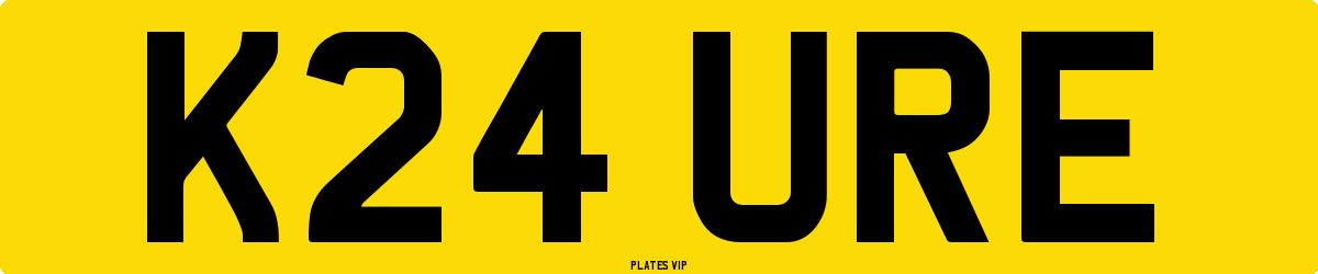 K24 URE Number Plate