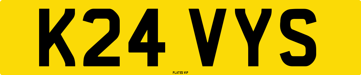 K24 VYS Number Plate