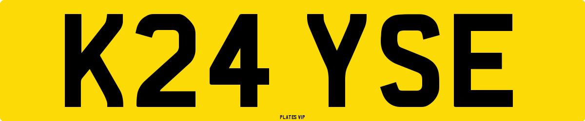 K24 YSE Number Plate