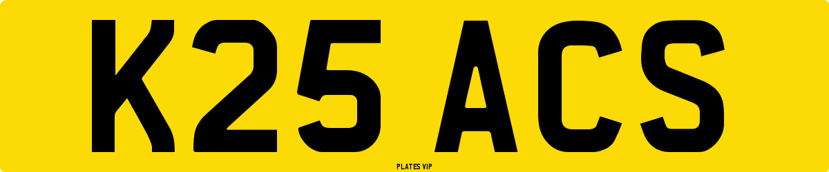 K25 ACS Number Plate
