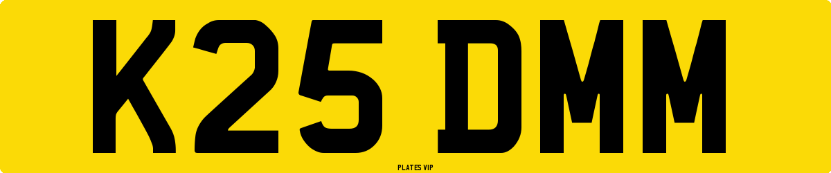 K25 DMM Number Plate