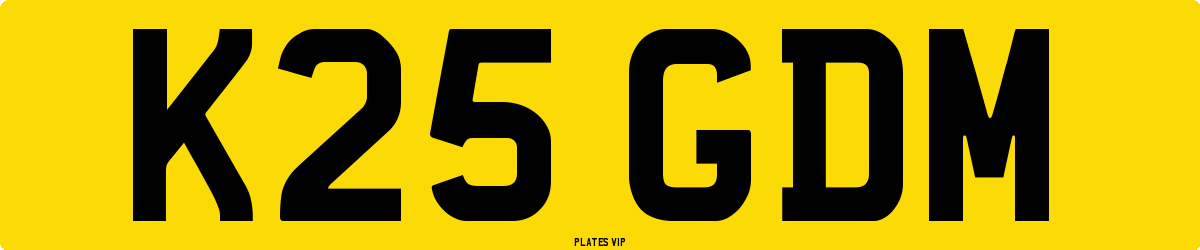 K25 GDM Number Plate