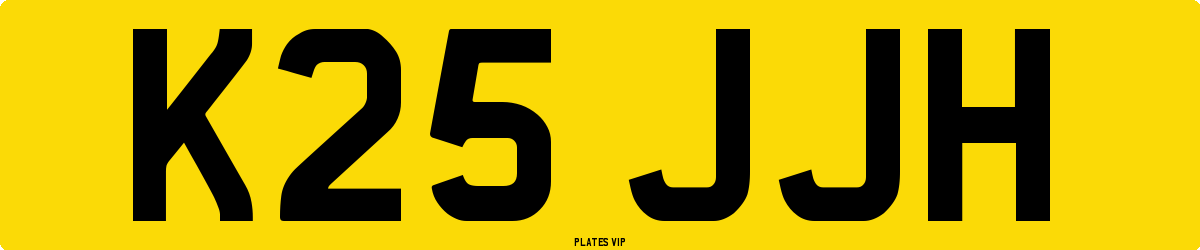 K25 JJH Number Plate