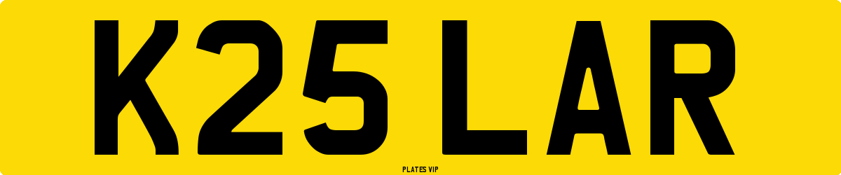 K25 LAR Number Plate