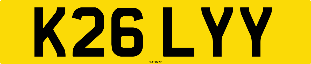 K26 LYY Number Plate