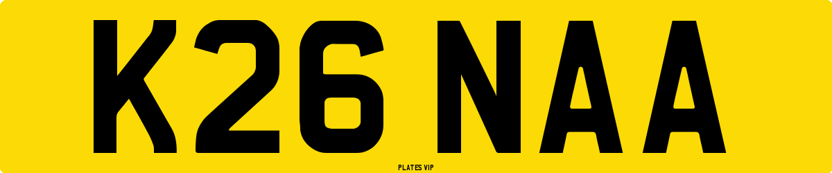 K26 NAA Number Plate