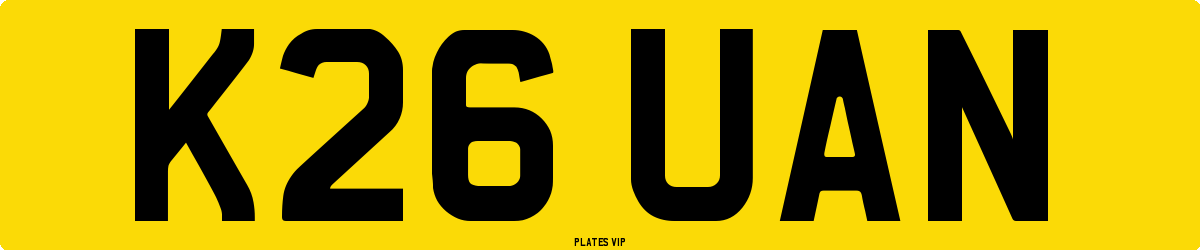 K26 UAN Number Plate
