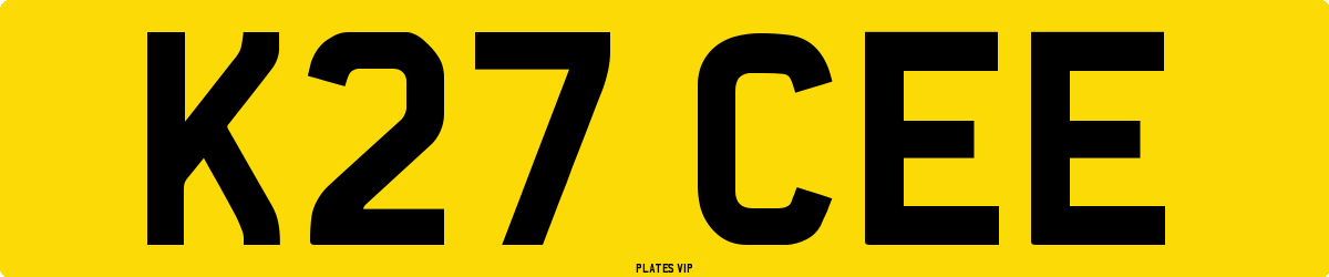 K27 CEE Number Plate
