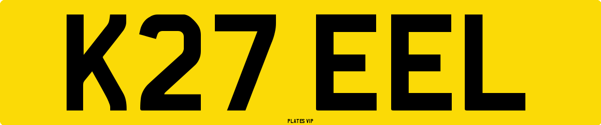K27 EEL Number Plate