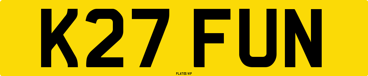 K27 FUN Number Plate