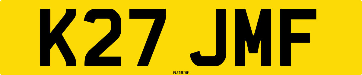 K27 JMF Number Plate