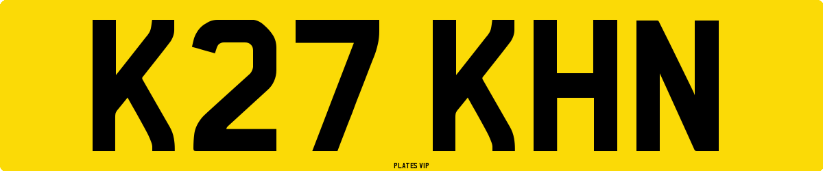 K27 KHN Number Plate