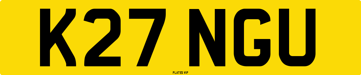 K27 NGU Number Plate