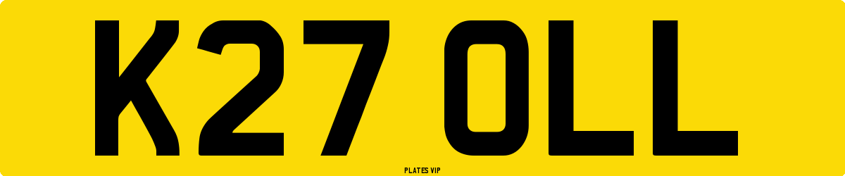 K27 OLL Number Plate