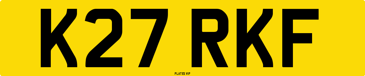 K27 RKF Number Plate