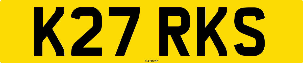 K27 RKS Number Plate