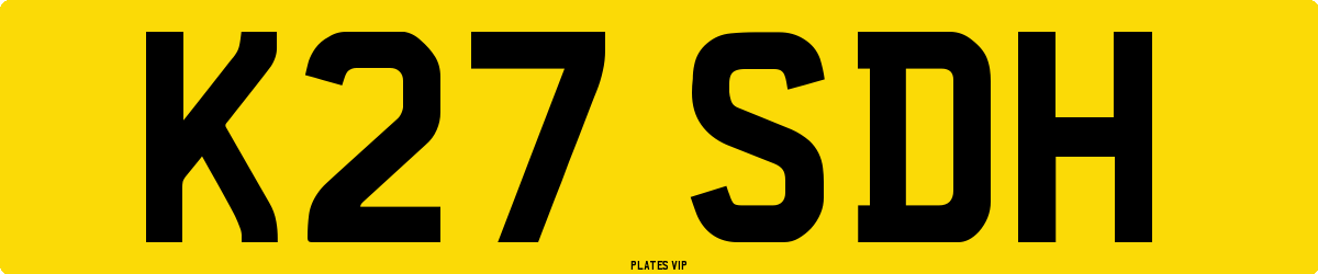 K27 SDH Number Plate