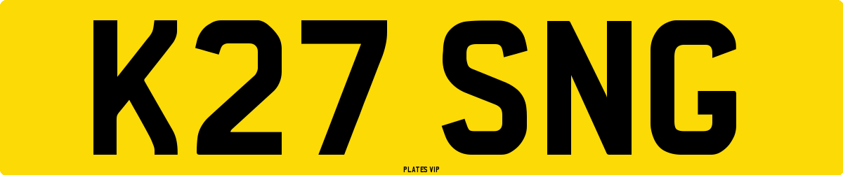 K27 SNG Number Plate