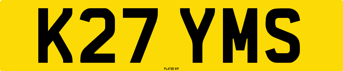 K27 YMS Number Plate