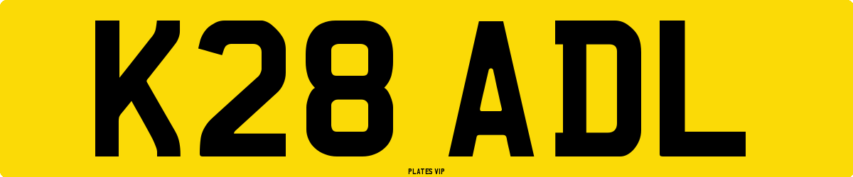 K28 ADL Number Plate