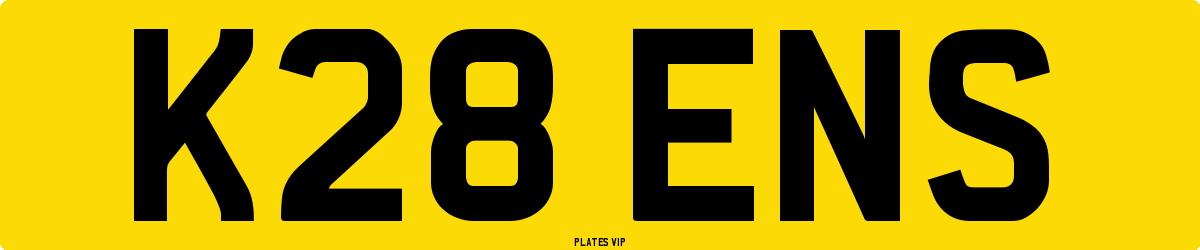 K28 ENS Number Plate