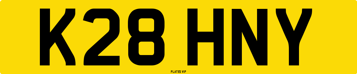 K28 HNY Number Plate