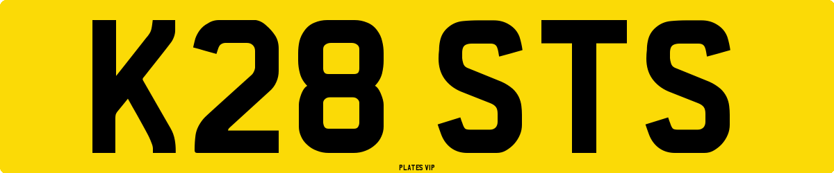 K28 STS Number Plate