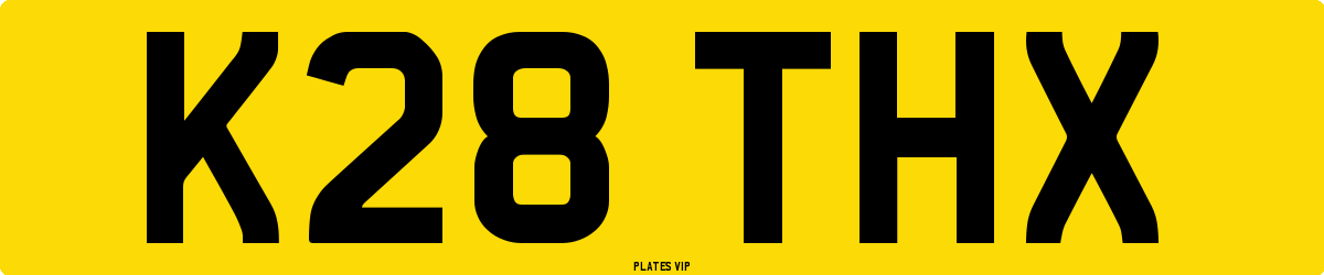 K28 THX Number Plate