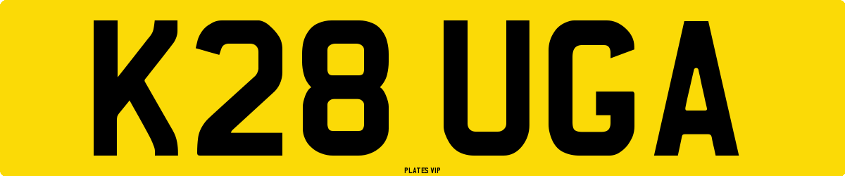 K28 UGA Number Plate