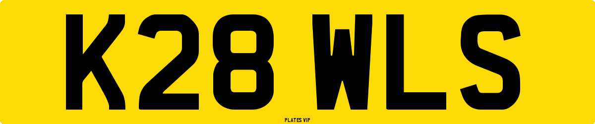K28 WLS Number Plate