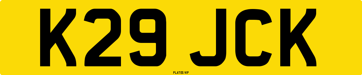 K29 JCK Number Plate