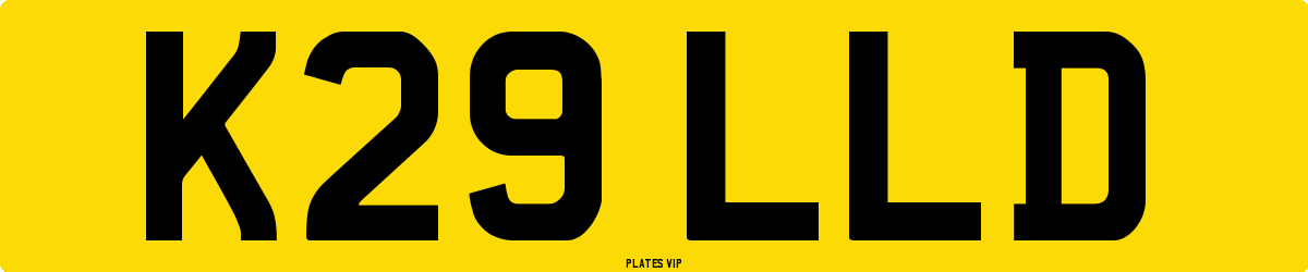 K29 LLD Number Plate