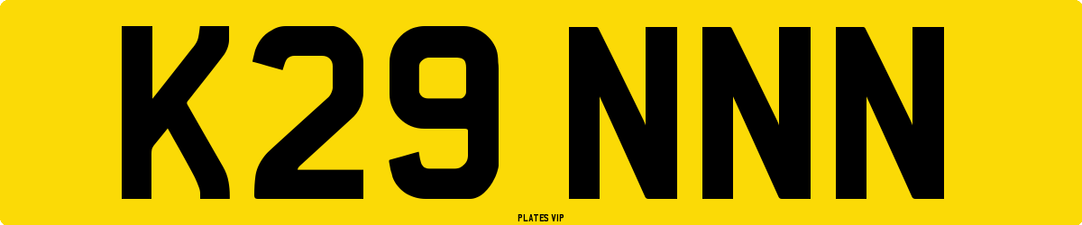 K29 NNN Number Plate