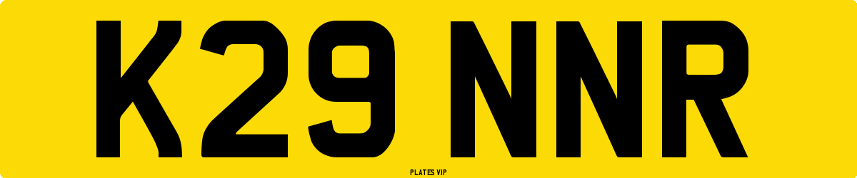 K29 NNR Number Plate