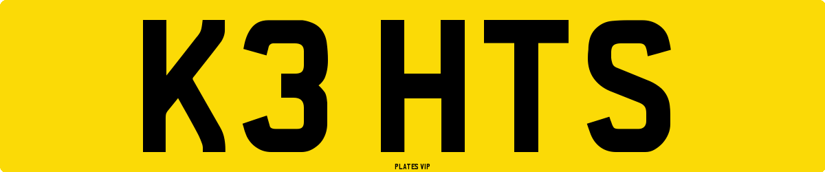 K3 HTS Number Plate