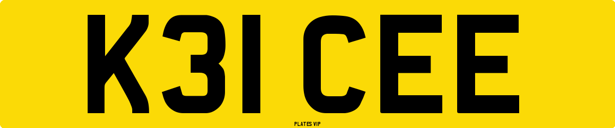K31 CEE Number Plate