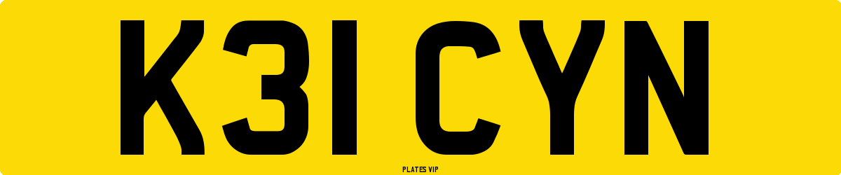 K31 CYN Number Plate