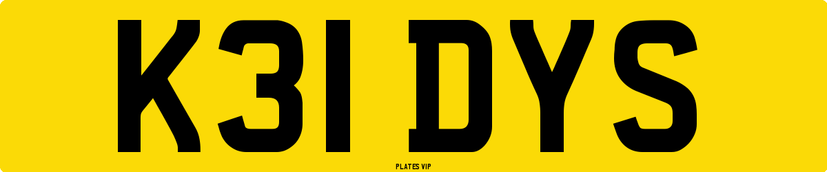 K31 DYS Number Plate